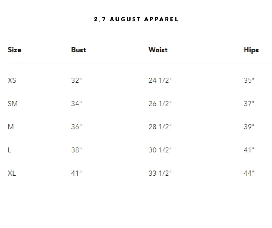 2.7 AUGUST APPAREL - Mia Bodysuit