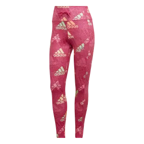 adidas Brand Love 7/8 Running Tights - Womens - Pink