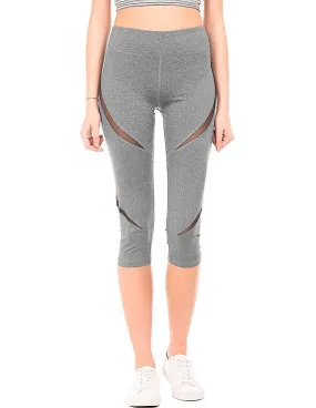 Aeropostale Heathered Swirl Inset Crop Leggings