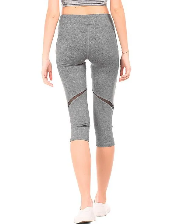 Aeropostale Heathered Swirl Inset Crop Leggings