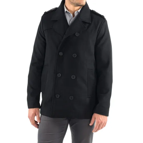 Alpine Swiss Jake Mens Wool Pea Coat Double Breasted Peacoat Jacket