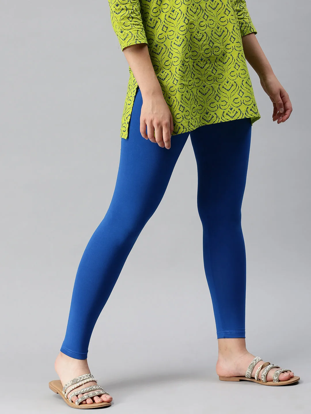 Ankle Length Leggings Cotton-Cobalt