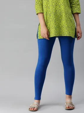 Ankle Length Leggings Cotton-Cobalt