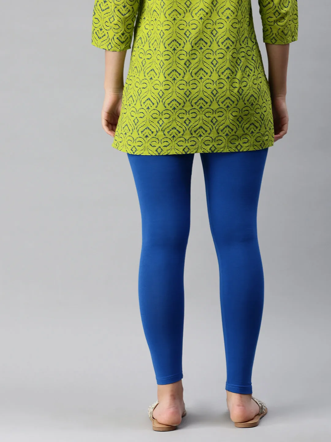 Ankle Length Leggings Cotton-Cobalt