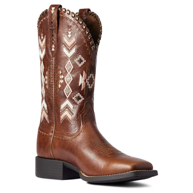 Ariat Women's Round Up Skyler Western Boot - Canyon Tan 10038327