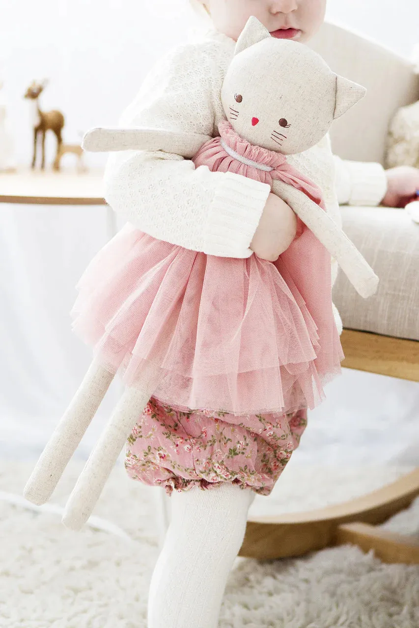 Aurelie Linen Blush Cat Children's Doll