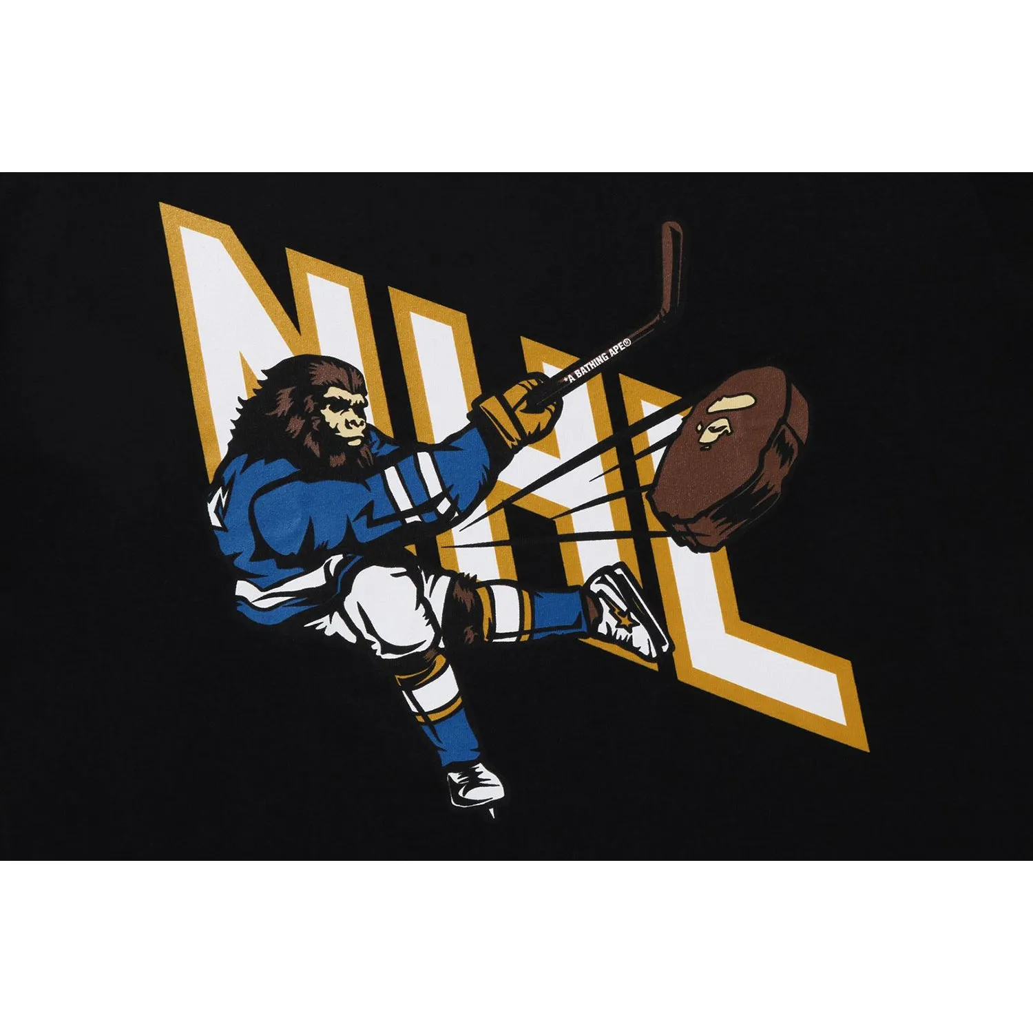 BAPE X MITCHELL & NESS NHL HOCKEY GRAPHIC TEE MENS