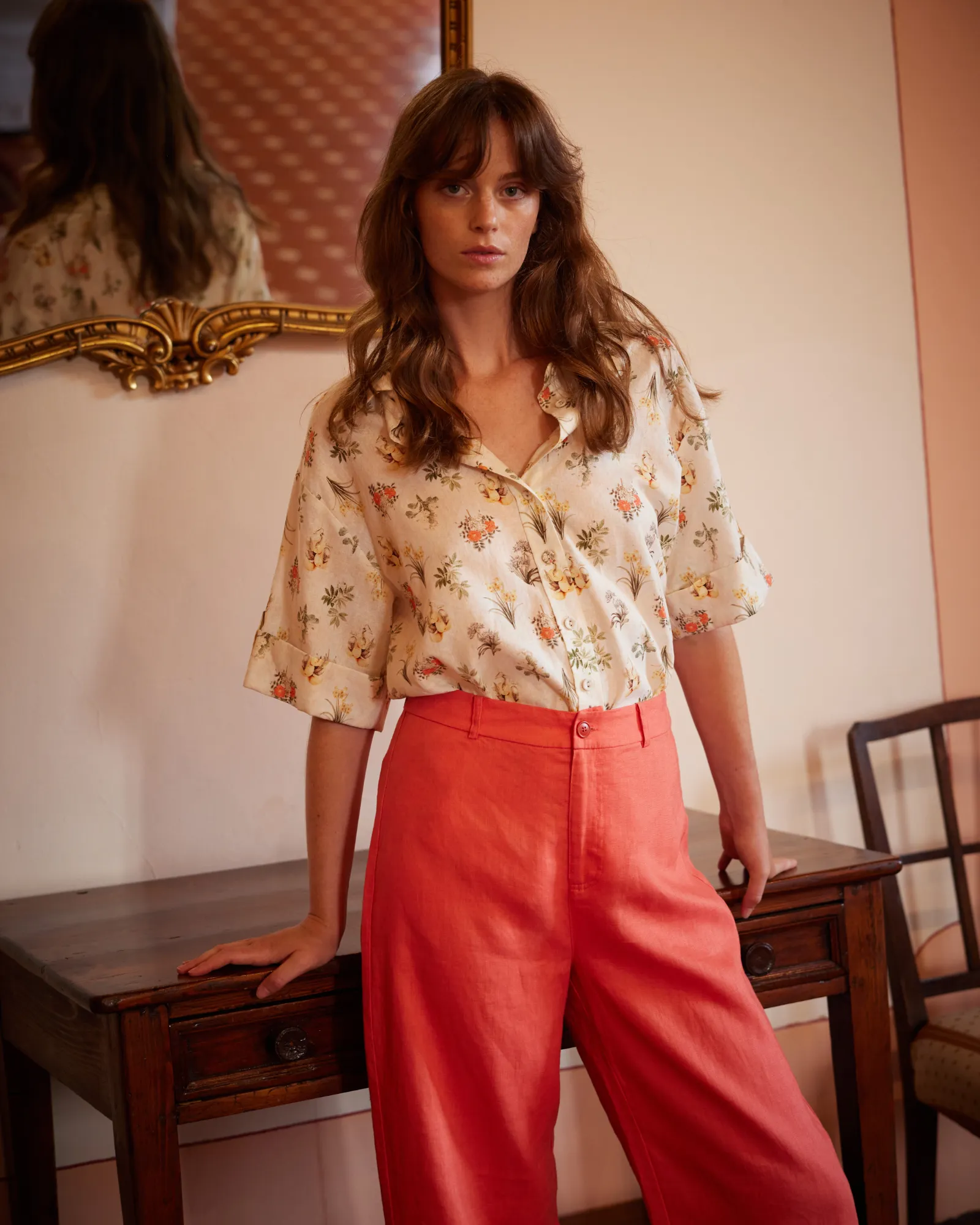 Barossa Linen Pant - Poppy