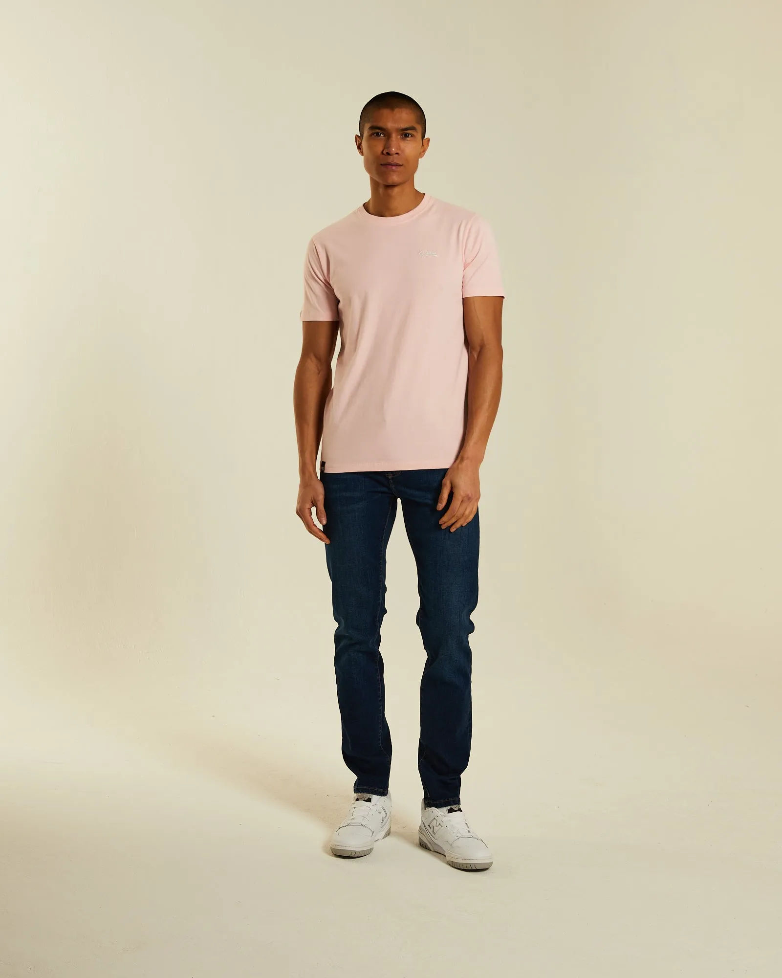 Basic Caden O Neck Tee Bermuda Pink