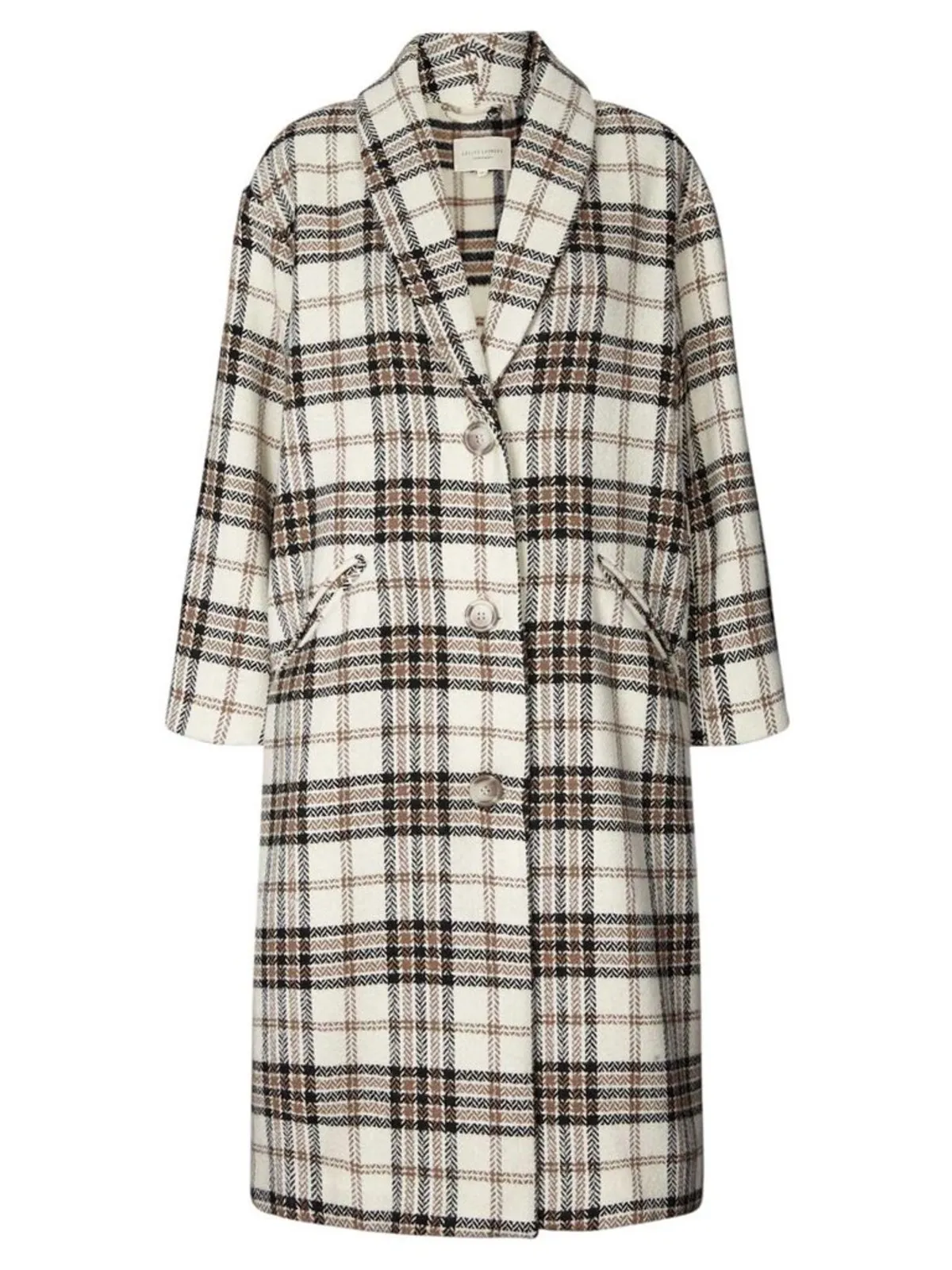 Billie Check Coat - Black/Cream