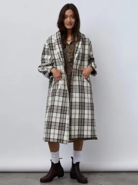 Billie Check Coat - Black/Cream