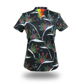 Birdies of Paradise Black Shave Ice - OGA Women's Polo - Black