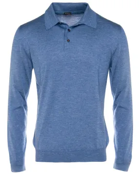 Blue Long Sleeve Polo