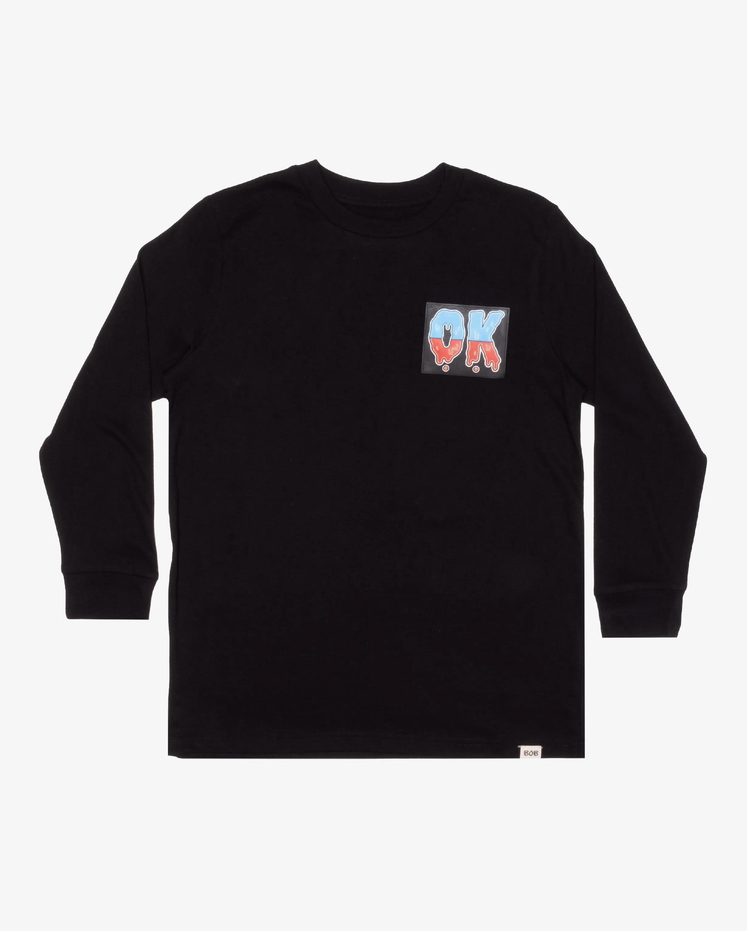 BOB OK Gradient Black LS Tee