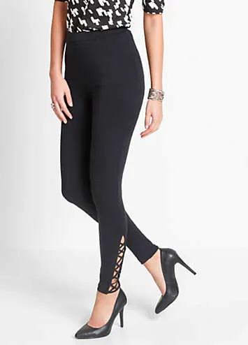 bonprix Lace-Up Hem Leggings | Grattan