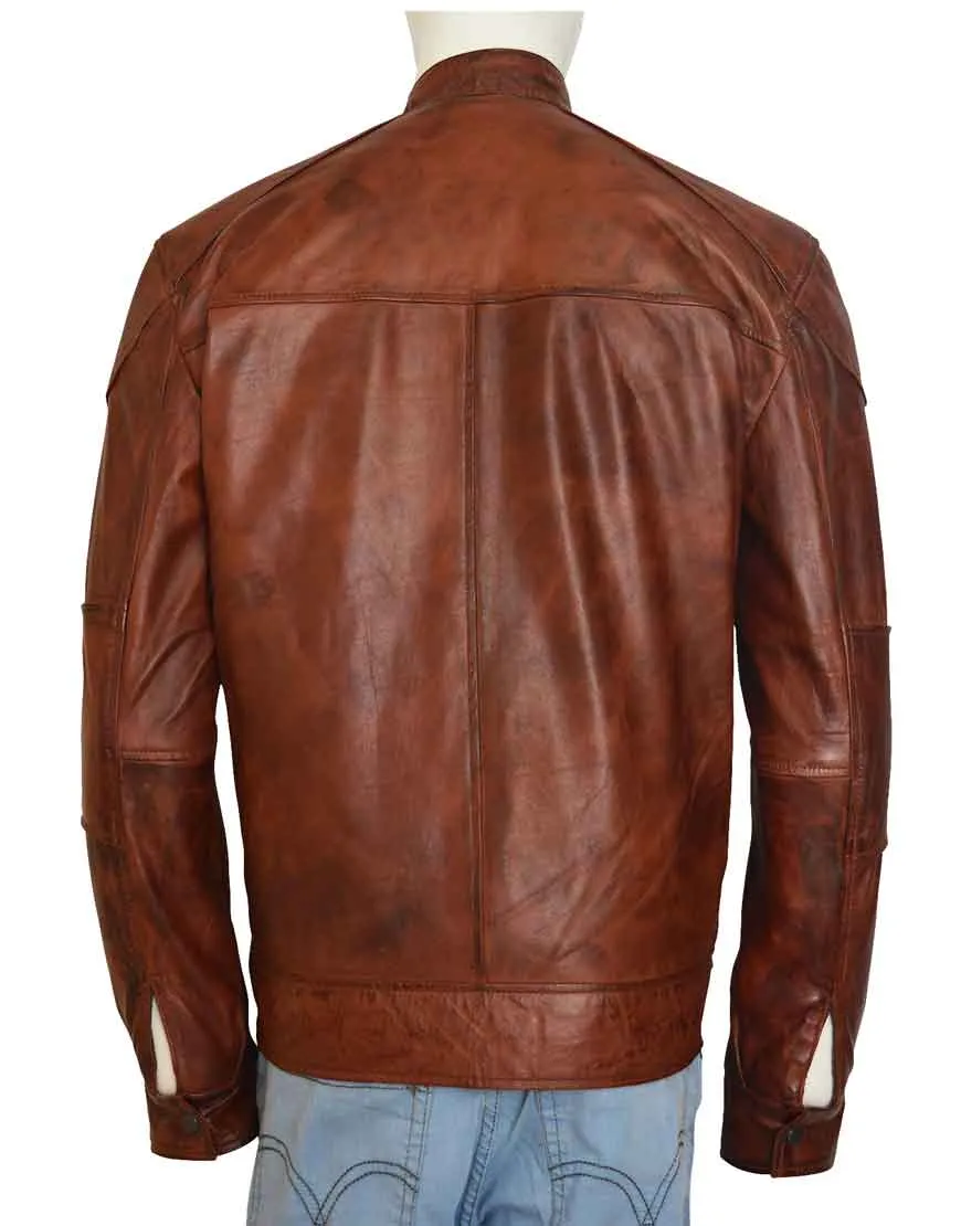 Brown Leather Bradley James Damien Jacket - UJackets