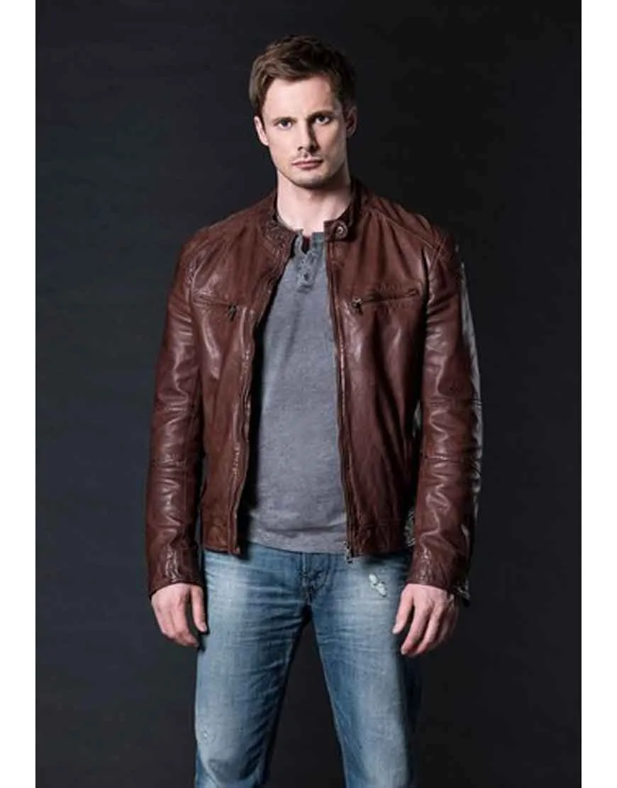 Brown Leather Bradley James Damien Jacket - UJackets