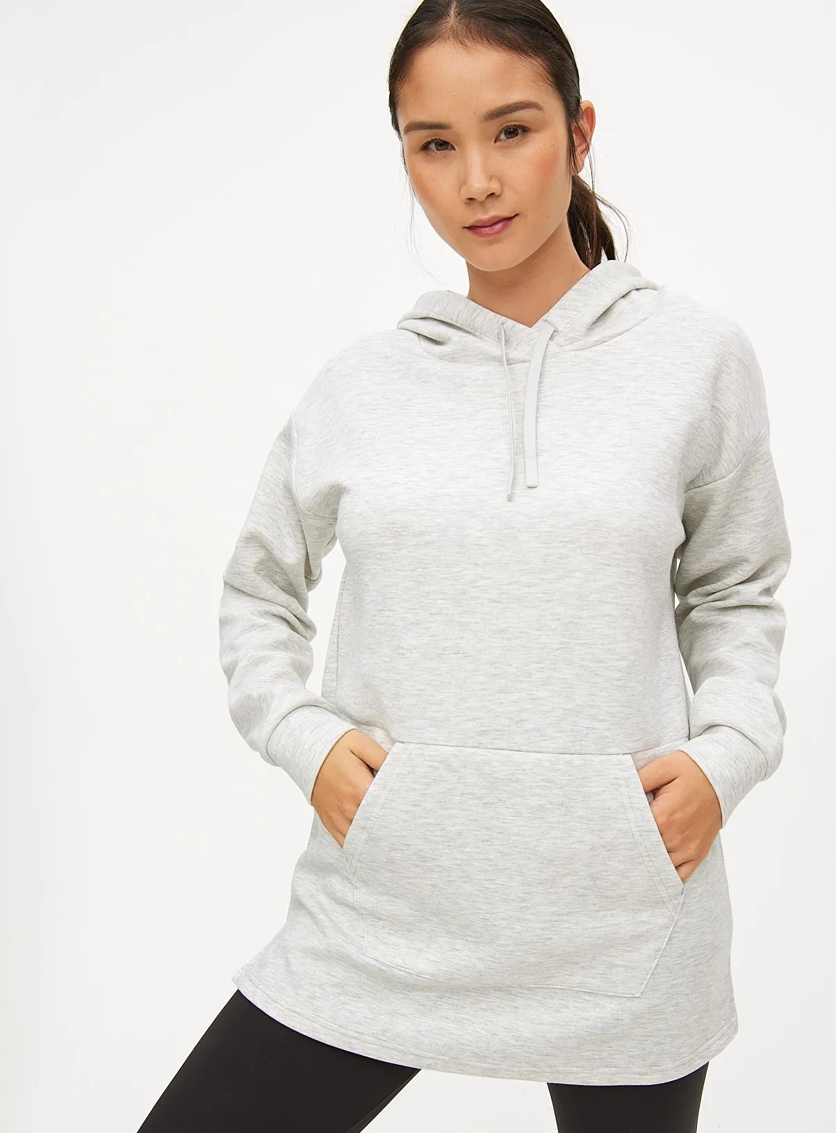 Buy Active Grey Marl Oversized Scuba Hoodie M | Hoodies and sweatshirts | Tu