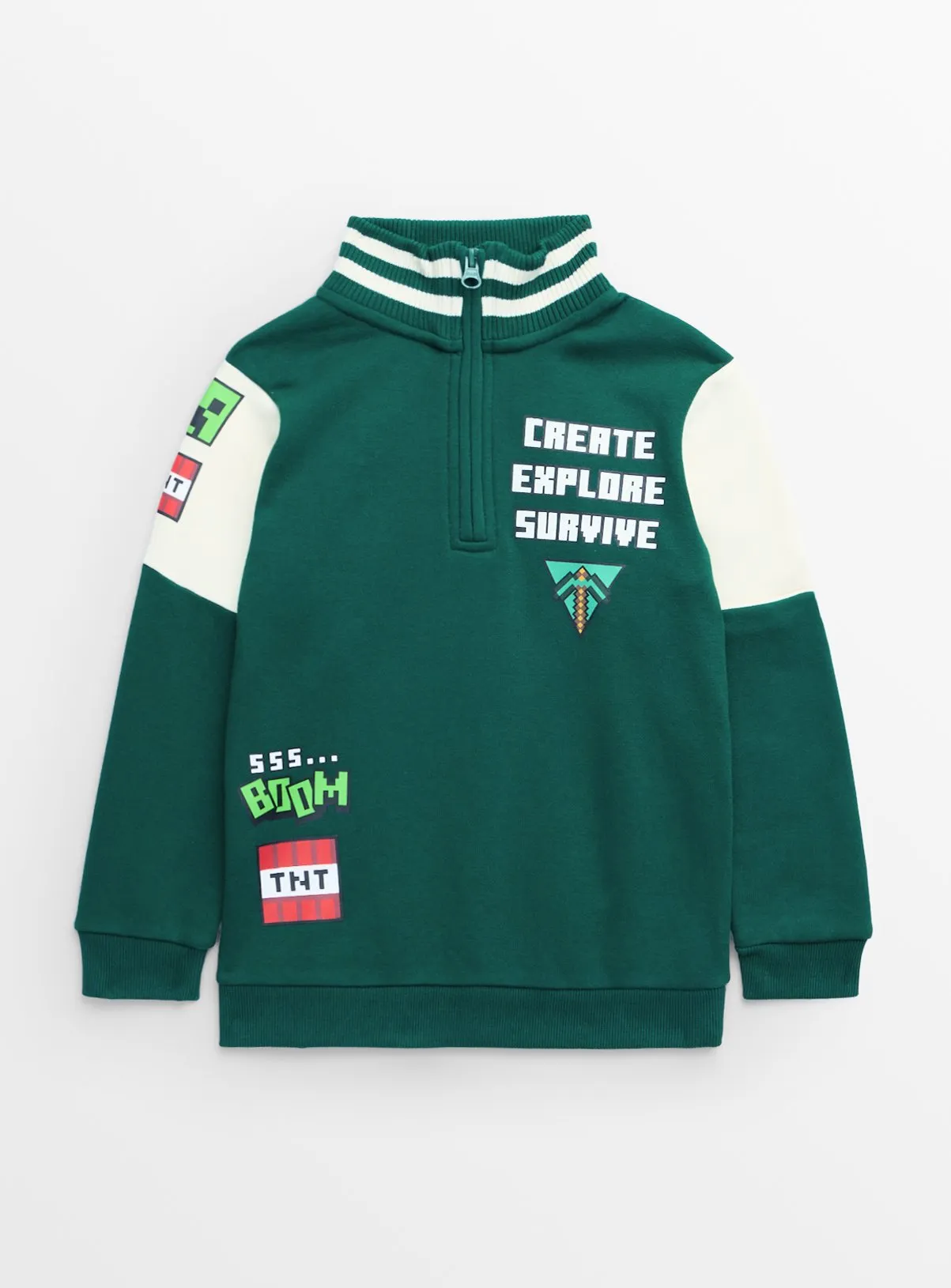 Buy Minecraft Green Funnel Sweatshirt 13 years | Jumpers and hoodies | Tu