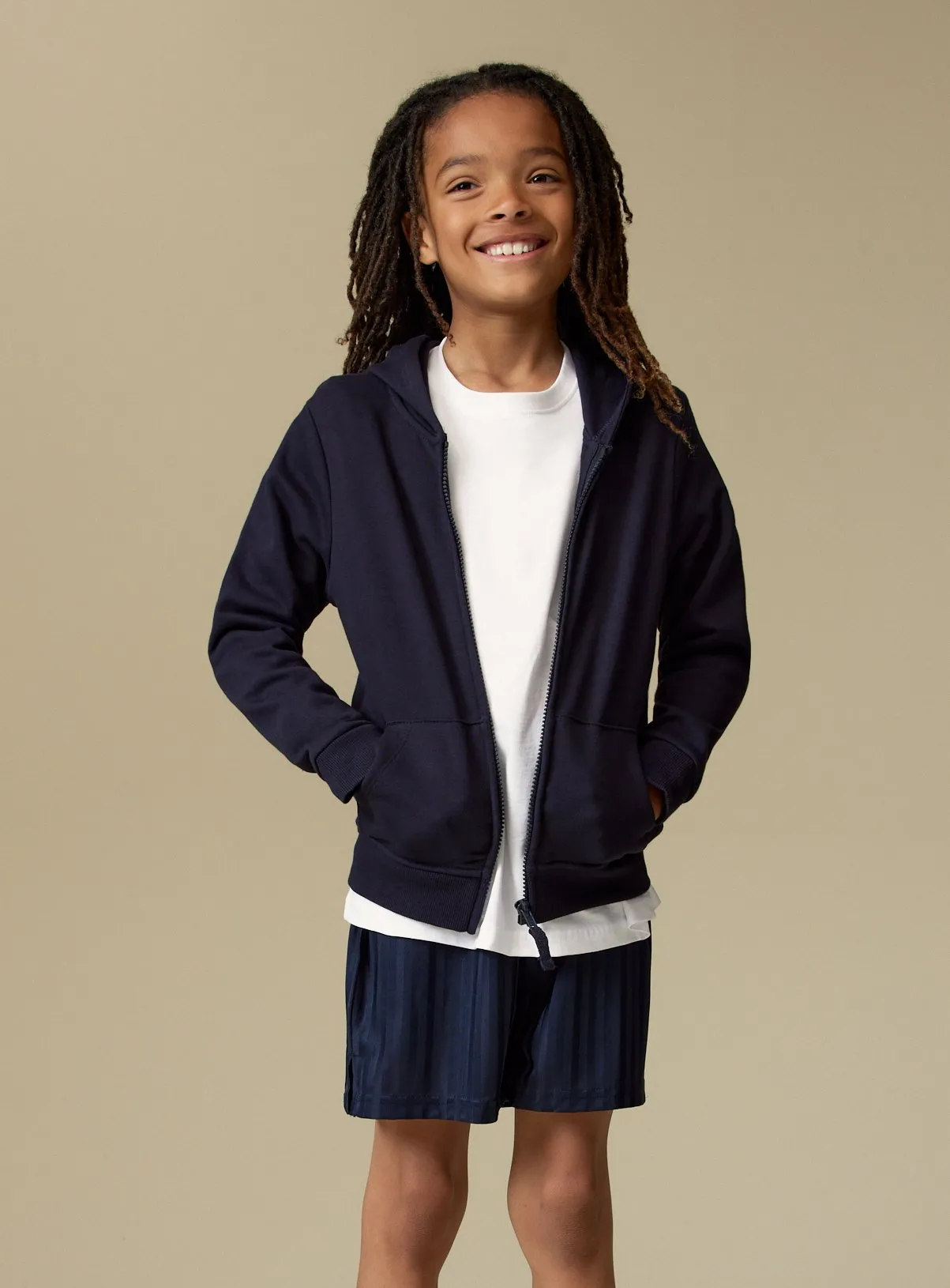 Buy Navy Zip-Through Hoodie 10 years | Jumpers and hoodies | Tu