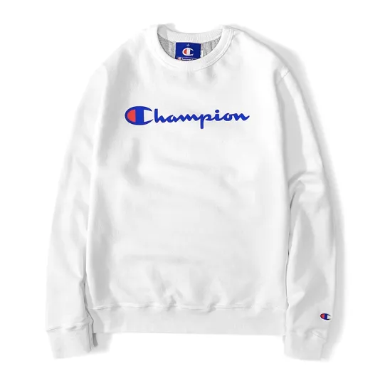 Champion Men's Sweater Classic Script Logo Medium Weight