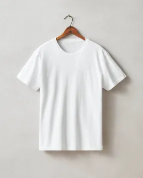 Classic Cotton Crew Tee - White