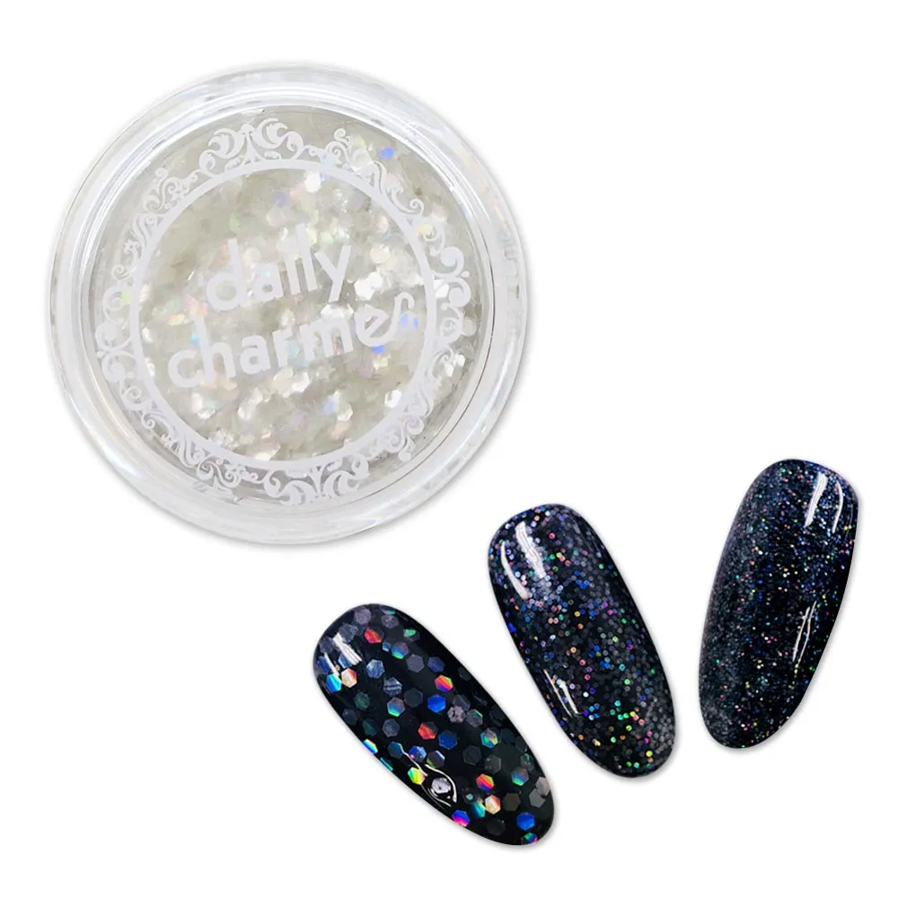 Clear Holographic Hex Glitter / 4 Sizes