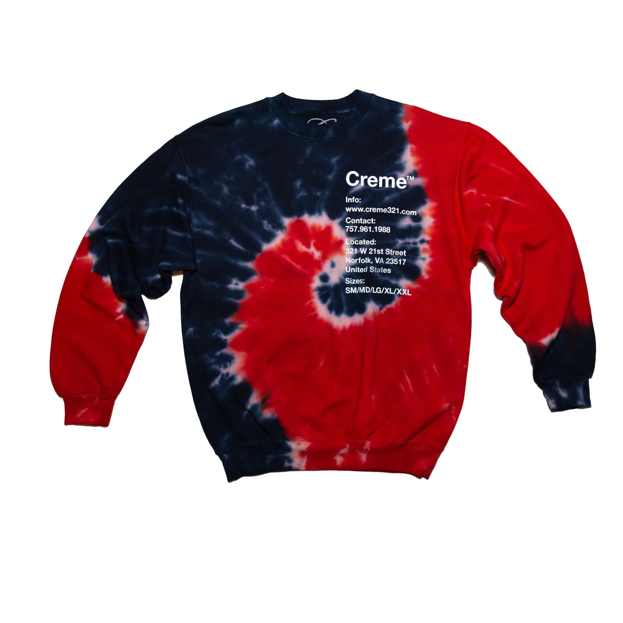 CREME INFO TIE DYE CREW NECK - FREEDOM