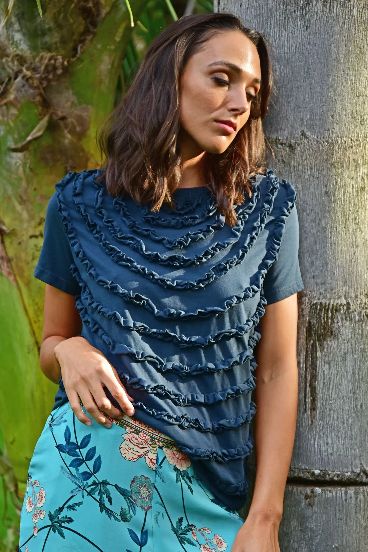 Curate by Trelise Cooper - Ruffle It Up Top Indigo