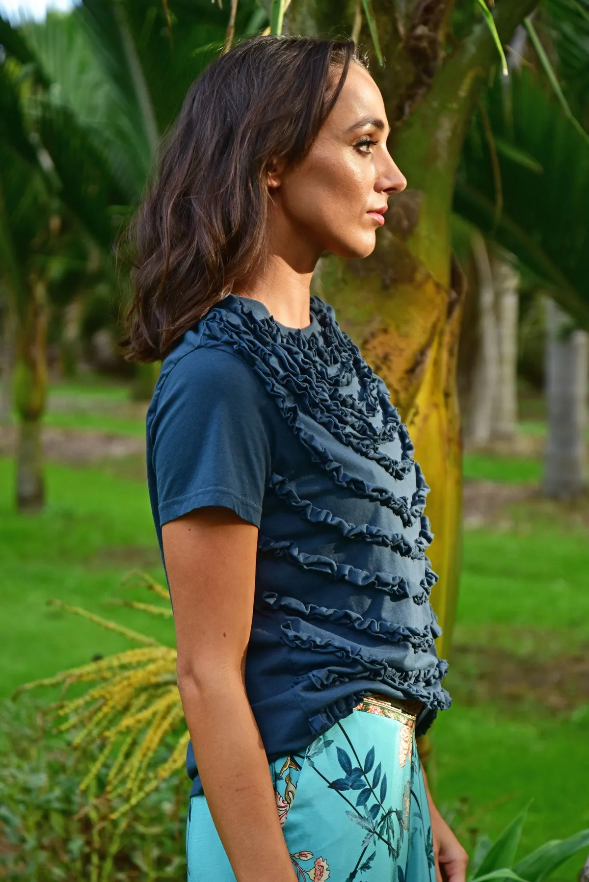 Curate by Trelise Cooper - Ruffle It Up Top Indigo