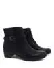 Dansko Womens Cagney Zip Up Boots- Black Burnished Suede