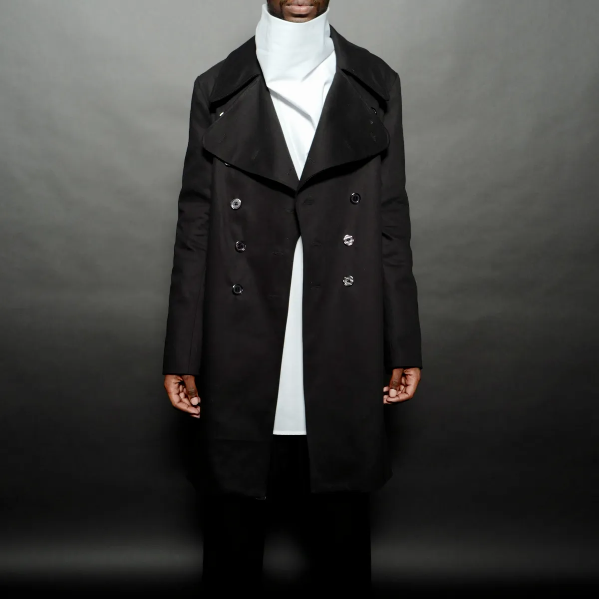 Defyant Pea Coat - Black