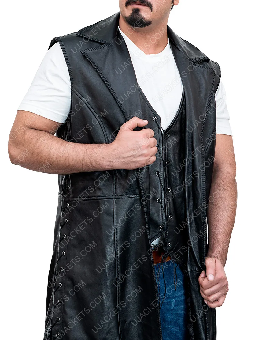 Devil May Cry 5 Vest Coat | Men's Black Leather Trench Coat | ujackets