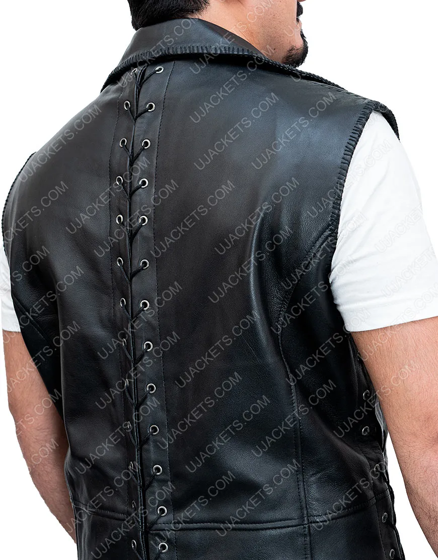 Devil May Cry 5 Vest Coat | Men's Black Leather Trench Coat | ujackets