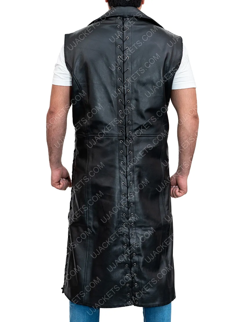 Devil May Cry 5 Vest Coat | Men's Black Leather Trench Coat | ujackets