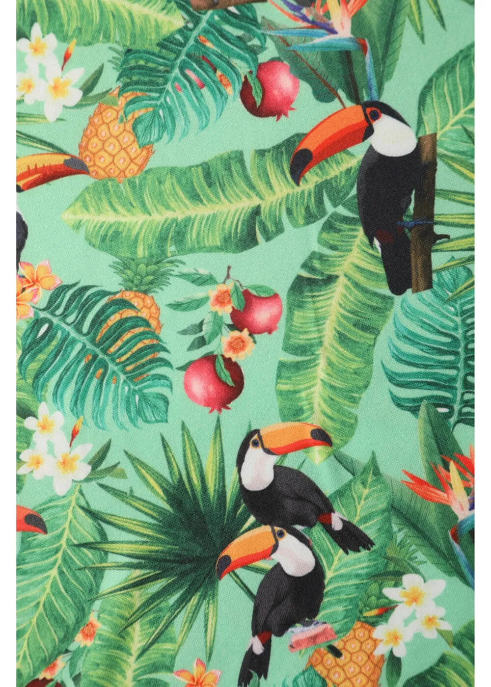 Dolly & Dotty Donna Tropical Toucan 40's Dress Green