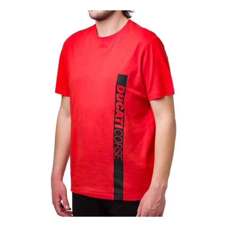 Ducati MEN'S TEE DC24MA03 T-Shirt Uomo con Stampa Rossa