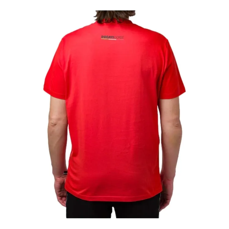 Ducati MEN'S TEE DC24MA03 T-Shirt Uomo con Stampa Rossa