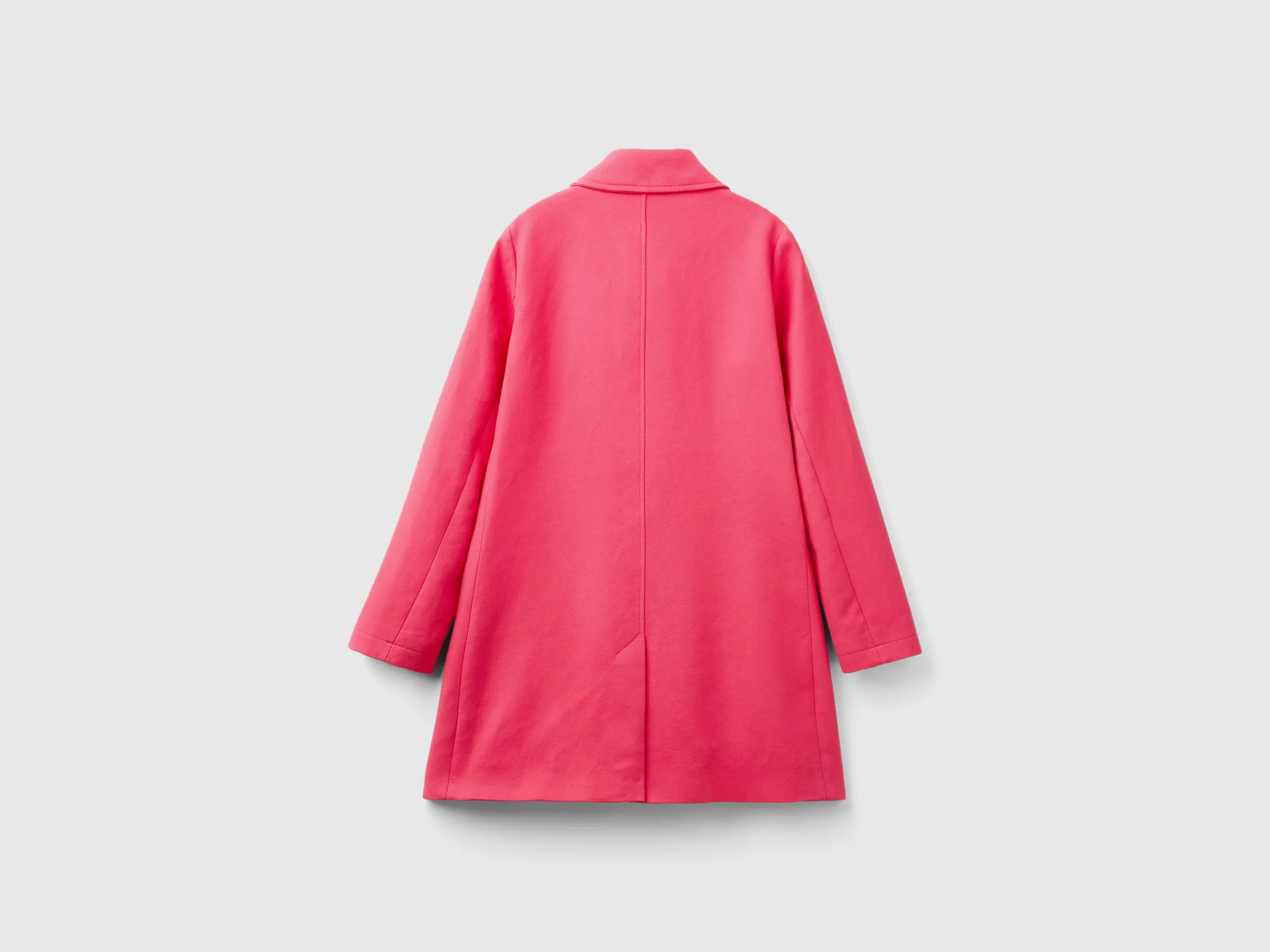 Duster coat in pure cotton - Fuchsia | Benetton