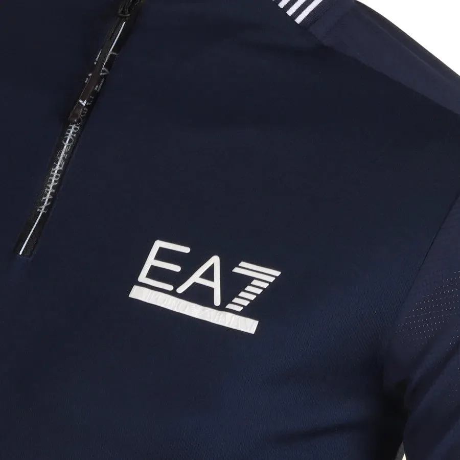 EA7 Golf Club Half-Zip Long Sleeve Polo Men