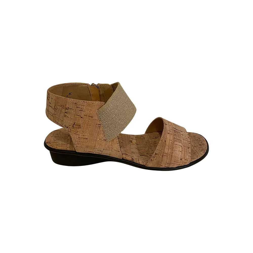 Eirlys-Natural Cork Sandal w/ elastic