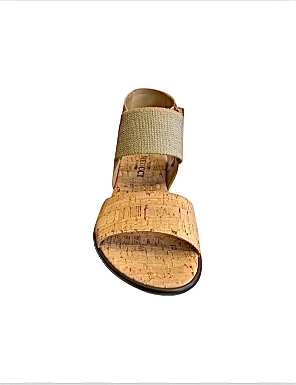 Eirlys-Natural Cork Sandal w/ elastic