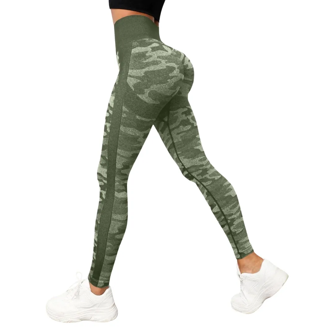 Ella Camo Print Scrunch Leggings