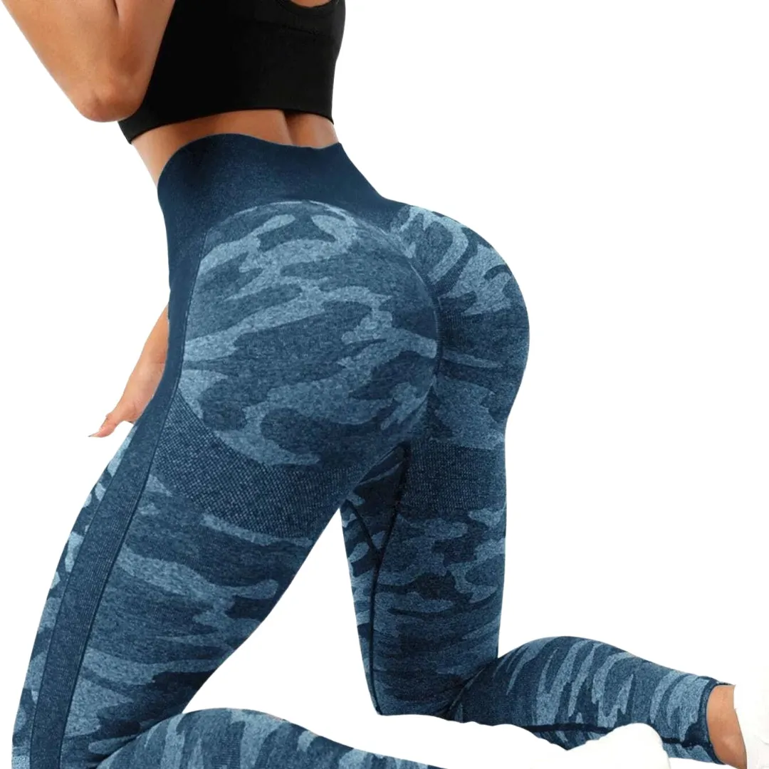 Ella Camo Print Scrunch Leggings