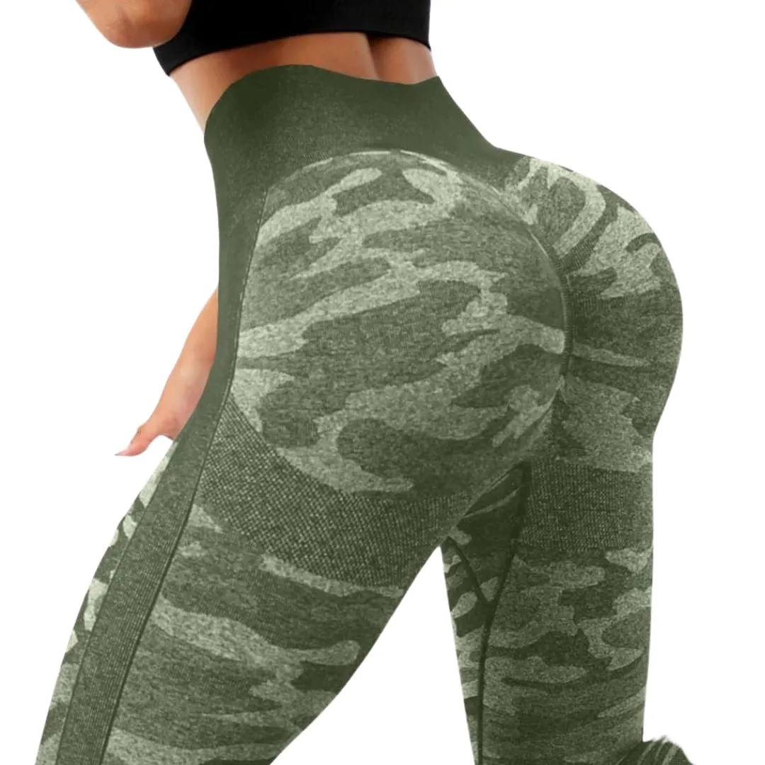 Ella Camo Print Scrunch Leggings