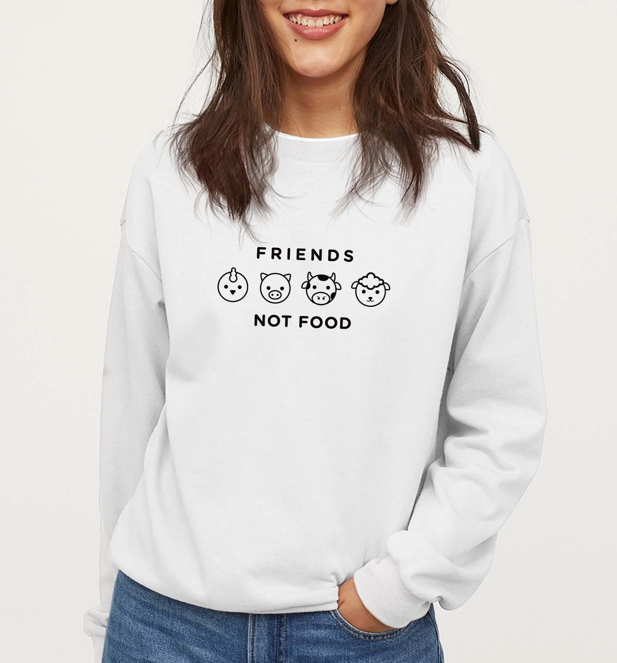 Friends Not Food | Vegan Crewneck