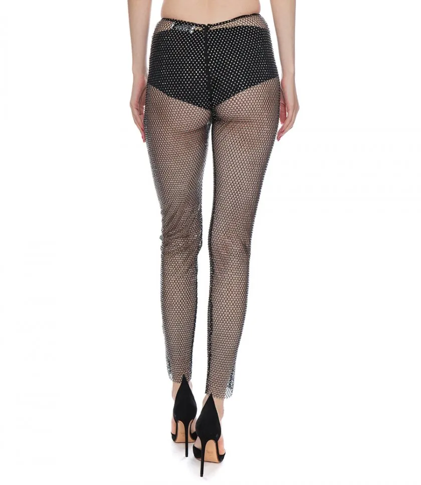 GIUSEPPE DI MORABITOCRYSTAL EMBROIDERED LEGGINGS