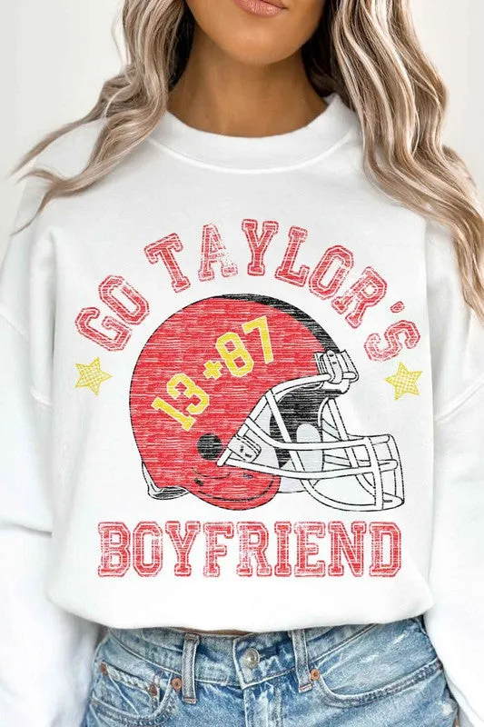 GO TAYLORS BOYFRIEND FOOTBALL OVERSIZED SWEATSHIRT