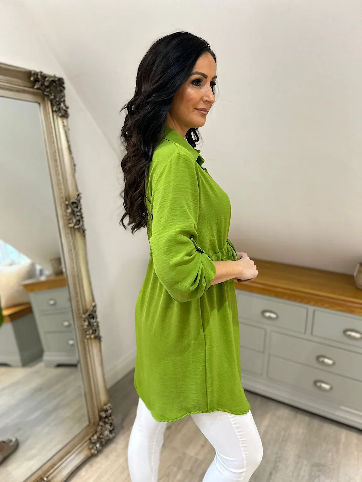 Green Tie Waist Tunic Rosie