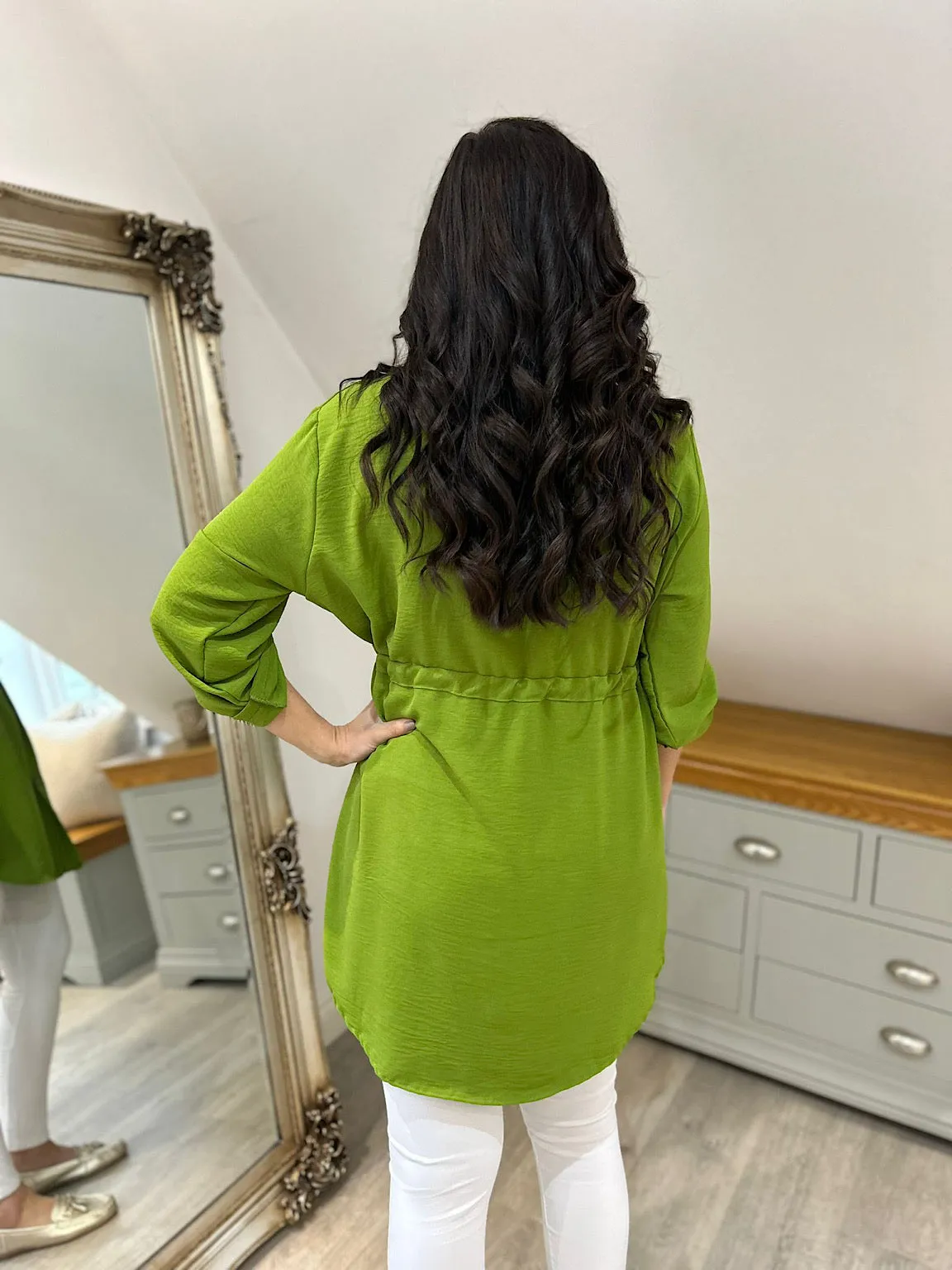 Green Tie Waist Tunic Rosie